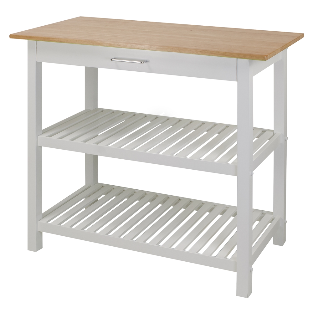 Kitchen Island with Solid Wood Top. Picture 1
