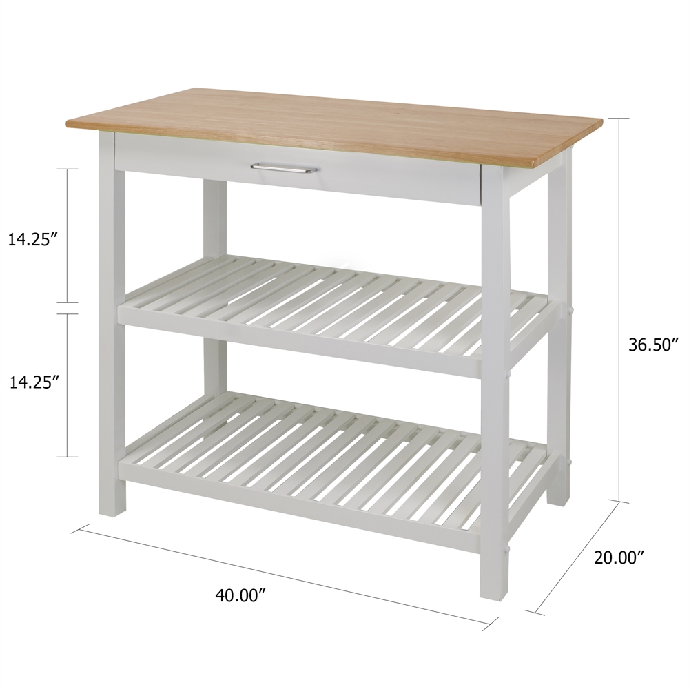 Kitchen Island with Solid Wood Top. Picture 4
