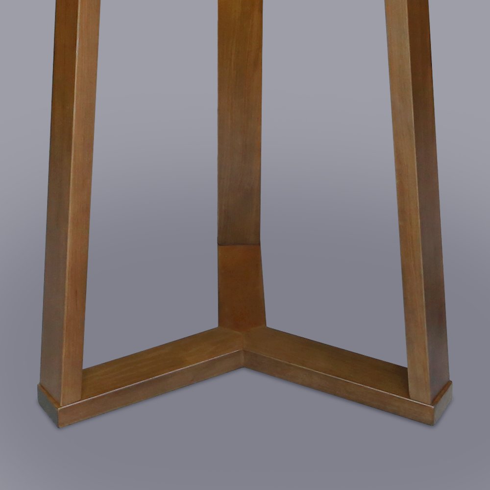 Aesthetic Tripod Round Side Table with Solid American Hardwood Legs, Walnut. Picture 9