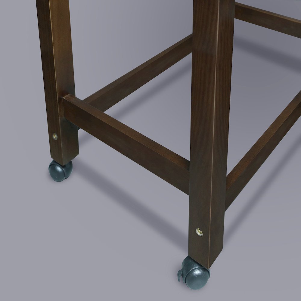 Wooden Rolling Pants Trolley with 16 Hangers. Picture 6