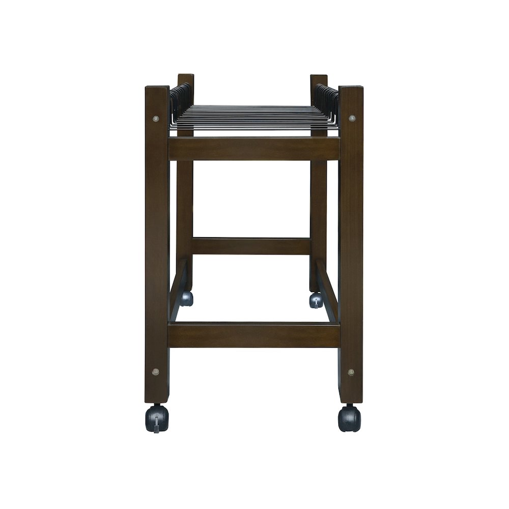Wooden Rolling Pants Trolley with 16 Hangers. Picture 3