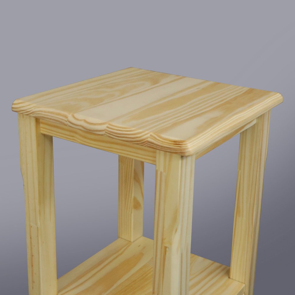 2-Tier Tall Side Table with Drawer - Natural. Picture 10