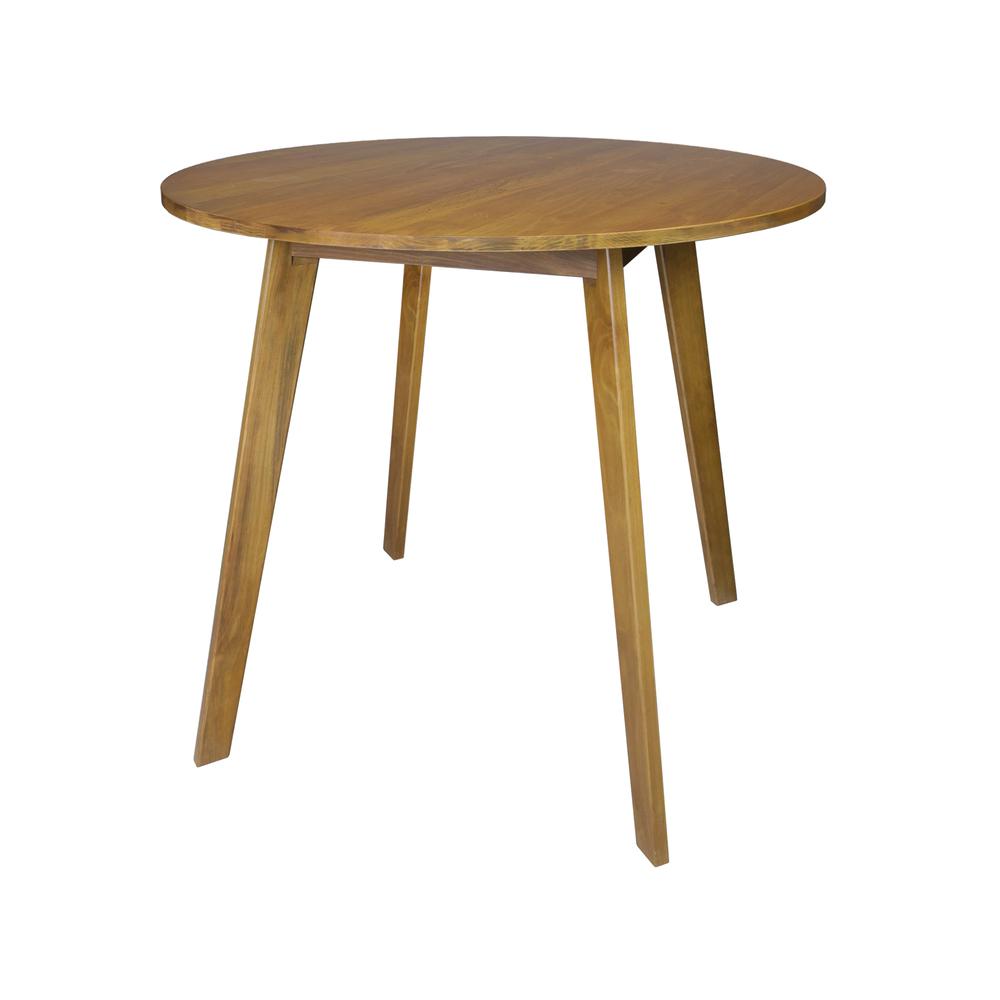 Genuine 36" Round Dining Table with Solid American Gum - Harvest Gold. Picture 4