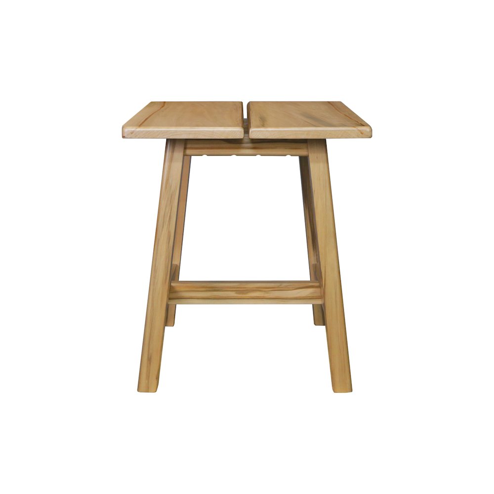 100% American Hardwood Rectangle Stool with Split Top. Picture 1
