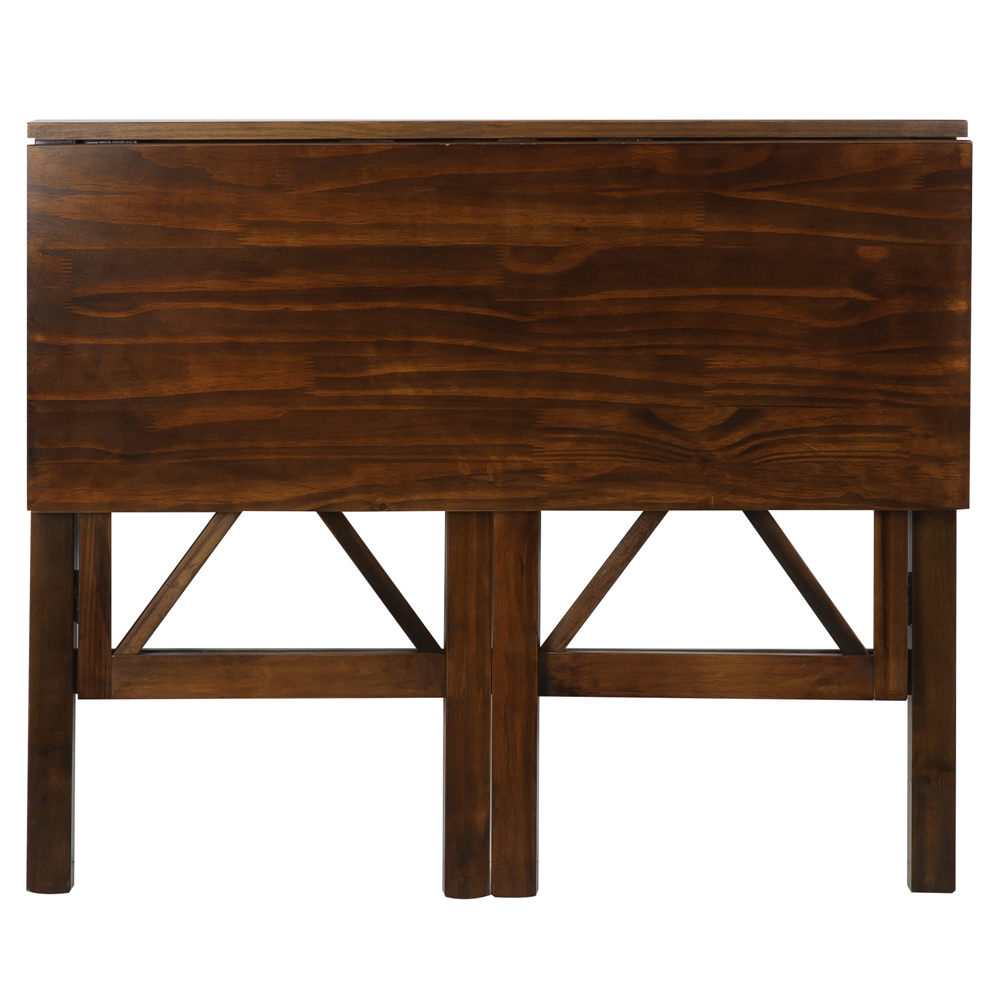 Montego Folding Desk with Pull-Out-Warm Brown. Picture 6