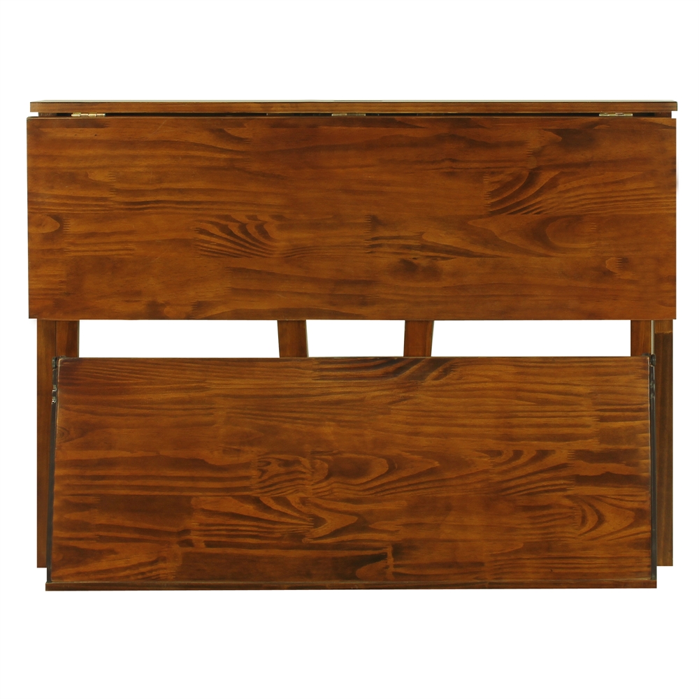 Folding Desk with Pull-Out & USB Port-Warm Brown. Picture 5