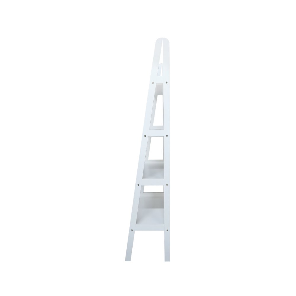 4-Shelf Ladder Bookcase, White. Picture 6