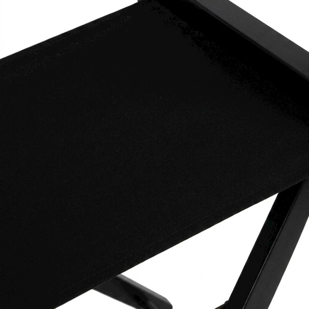 Black Extra-Wide Director's Chair, Black Frame, 30-Inch Bar Height. Picture 5