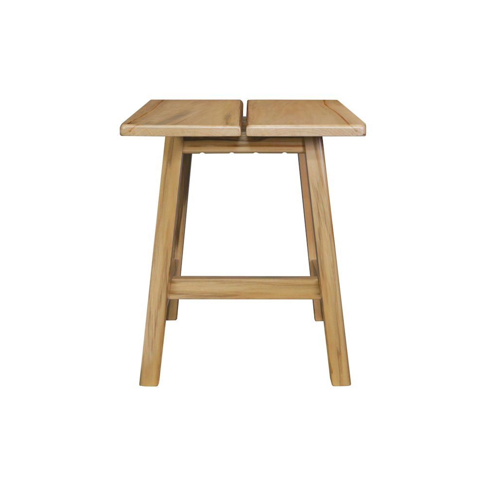 100% American Hardwood Rectangle Stool with Split Top. Picture 4