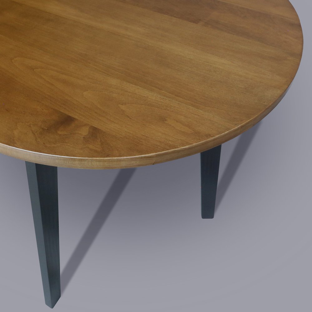 Three-Legged Round Side Modern Table with Solid American Hardwood Top. Picture 9