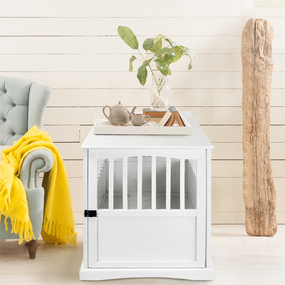 Pet Crate End Table-White. Picture 7