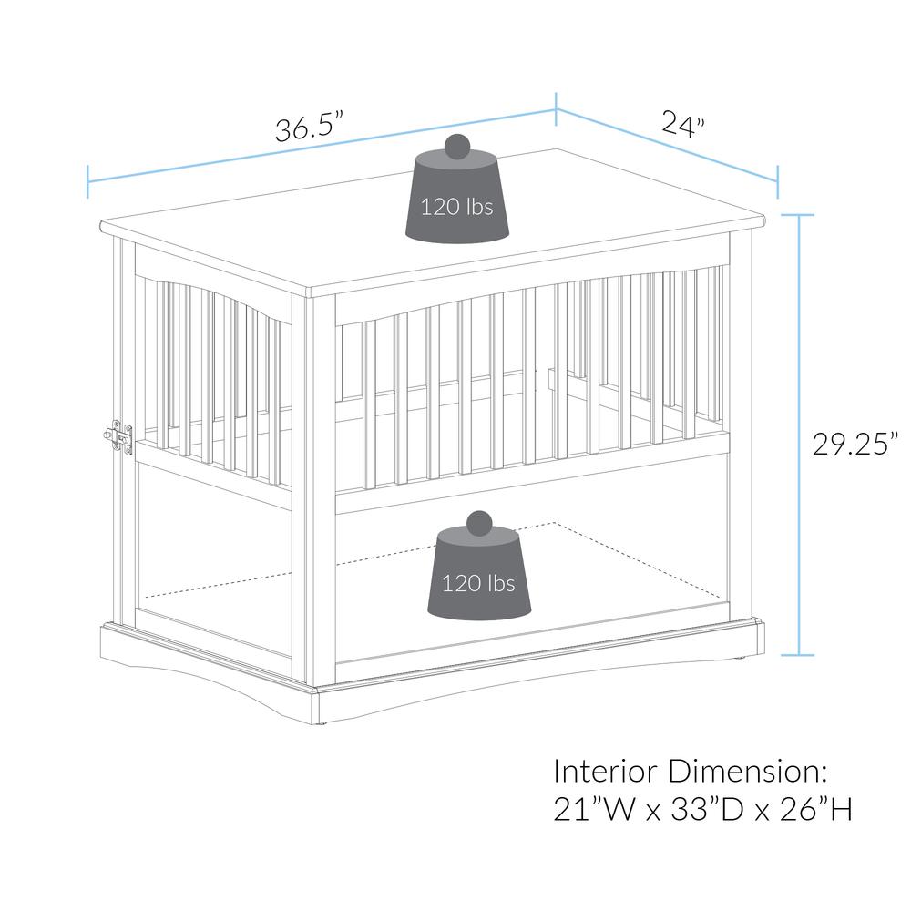Pet Crate End Table - Walnut. Picture 7