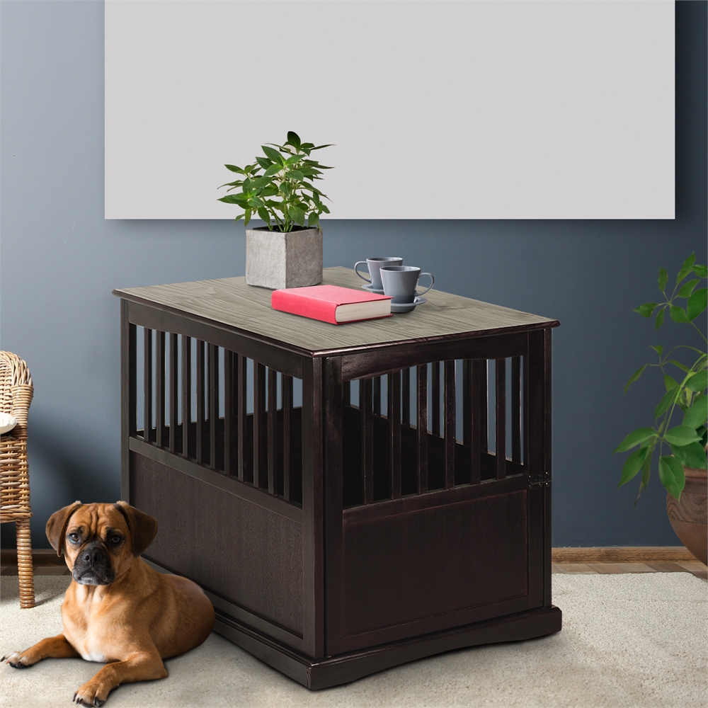 Pet Crate End Table-Espresso. Picture 8