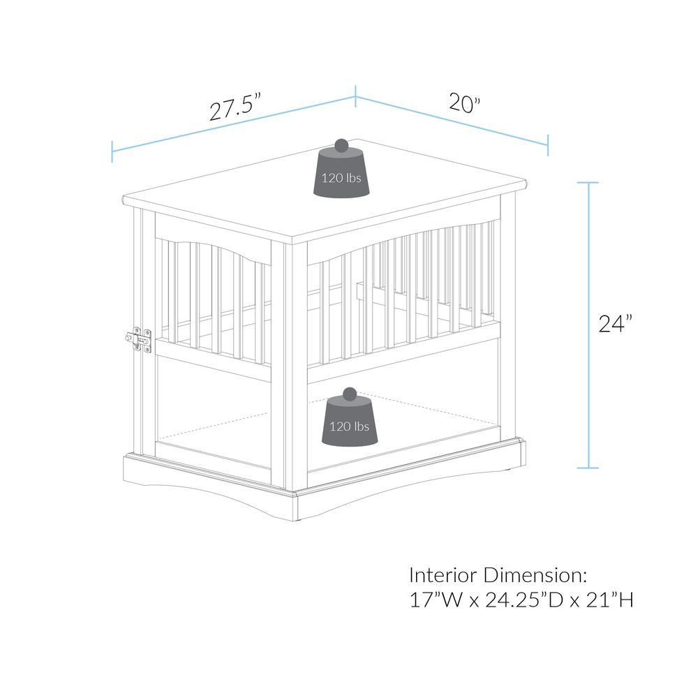 Pet Crate End Table - Walnut. Picture 6