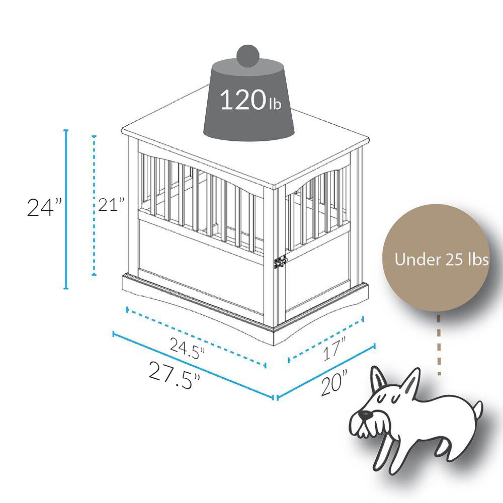 Pet Crate End Table - Walnut. Picture 7