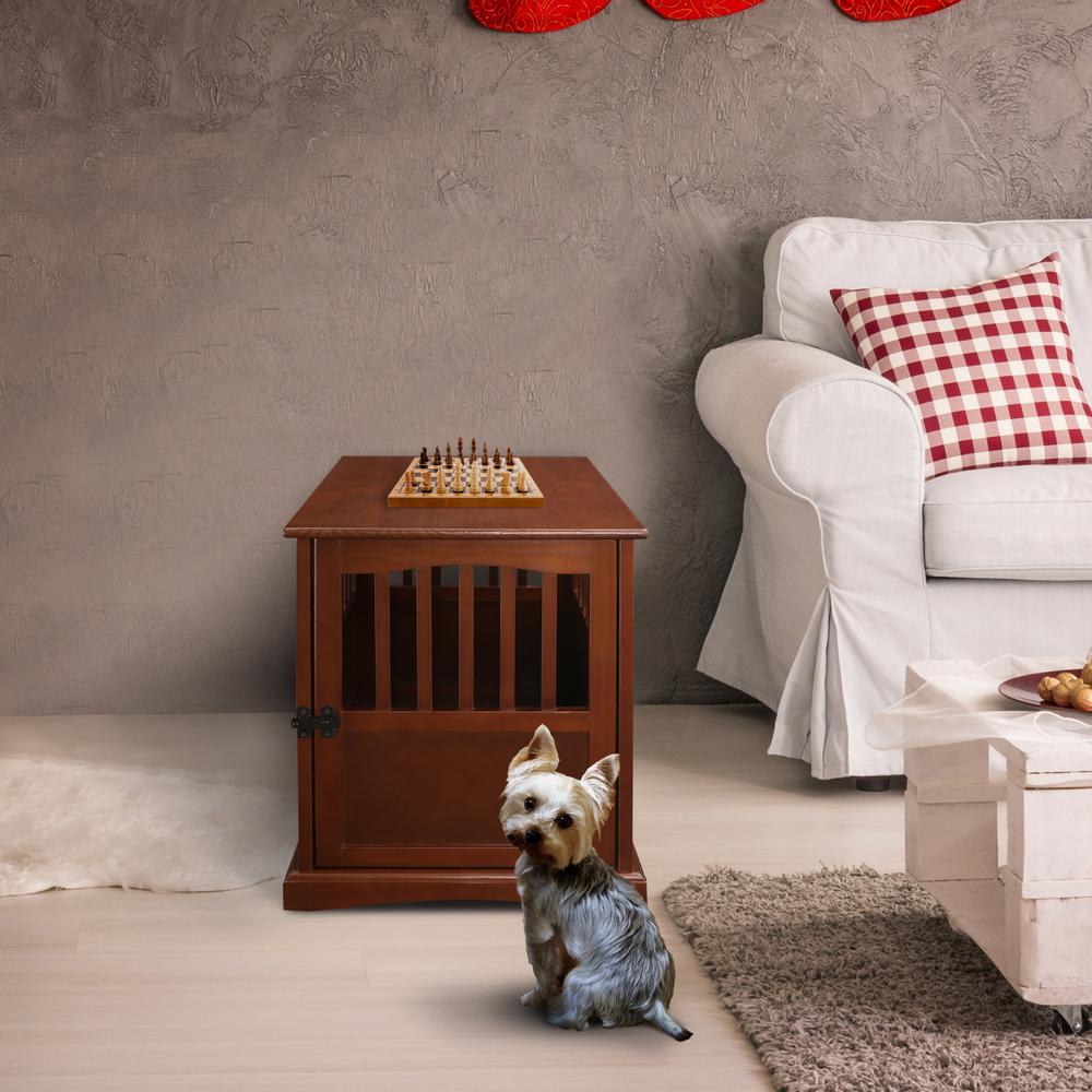 Pet Crate End Table - Walnut. Picture 8