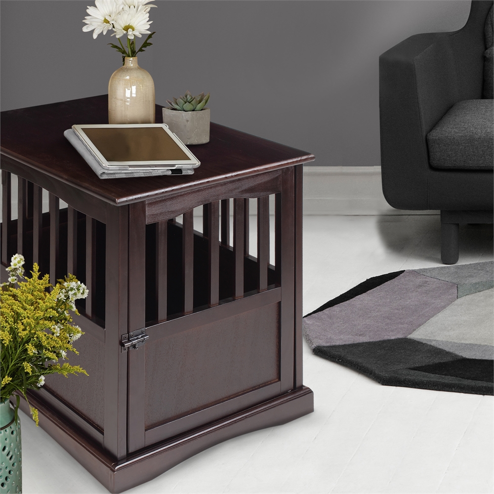 Pet Crate End Table-Espresso. Picture 7