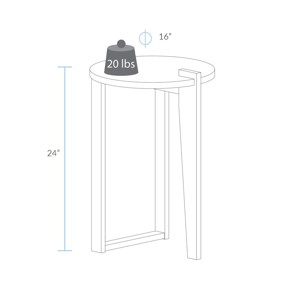 Sundial Contemporary Round End Table. Picture 6