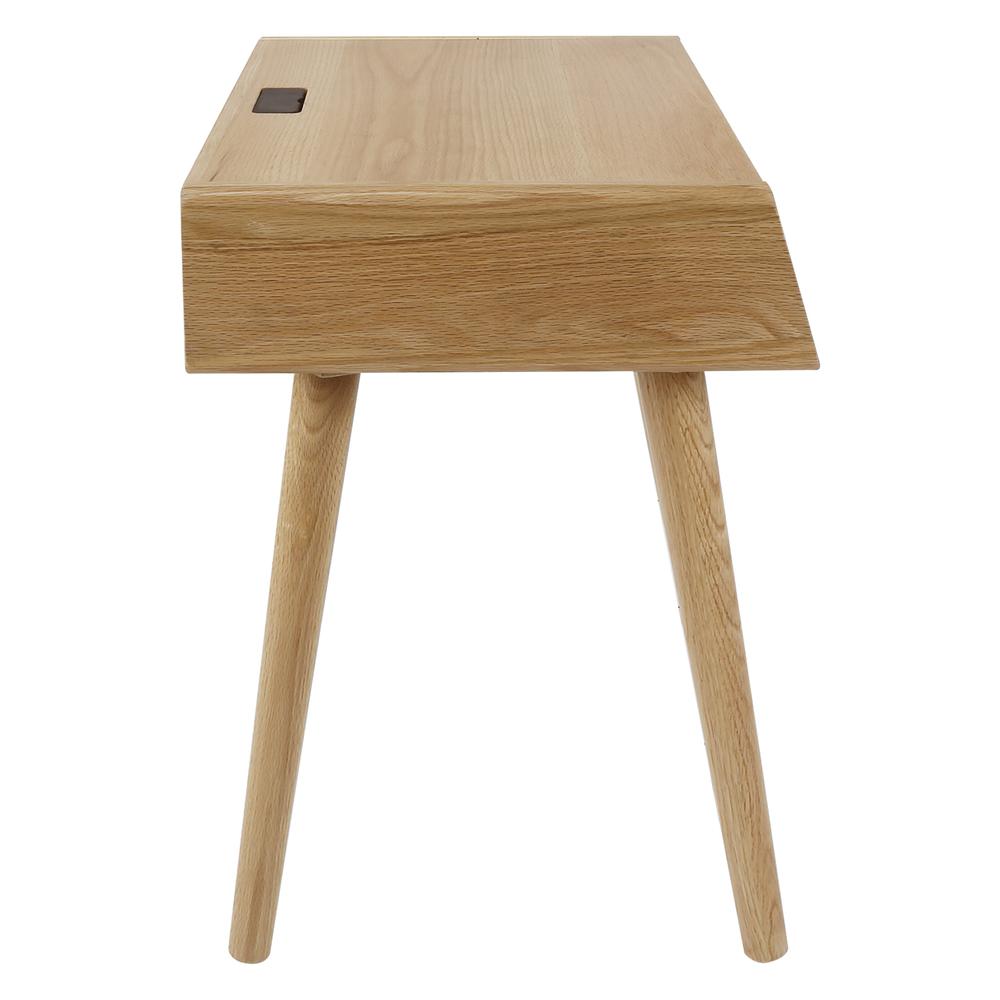 Freedom Nightstand/End Table with USB Ports Made of Solid American Oak. Picture 3