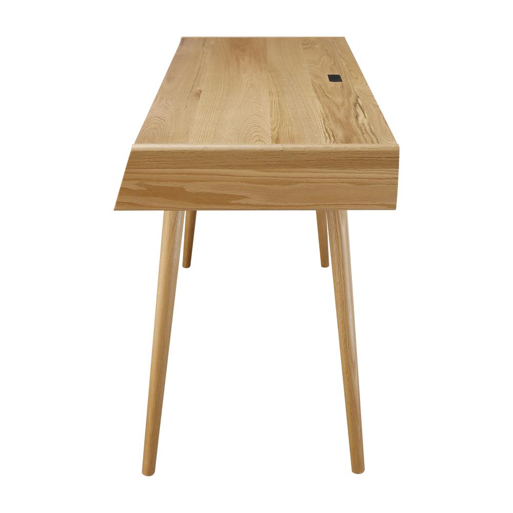Freedom Desk with USB Ports Made of Solid American Oak. Picture 2
