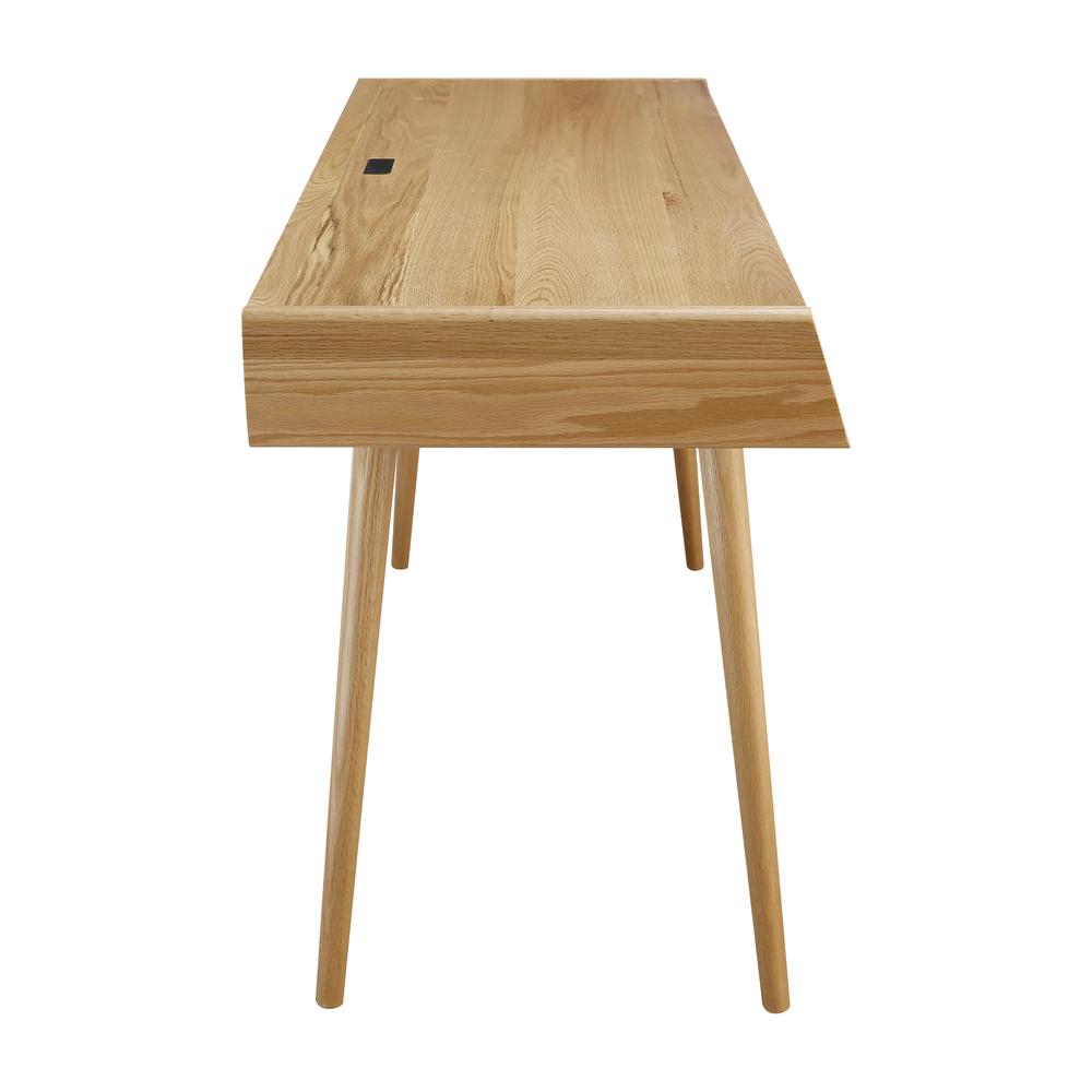 Freedom Desk with USB Ports Made of Solid American Oak. Picture 3