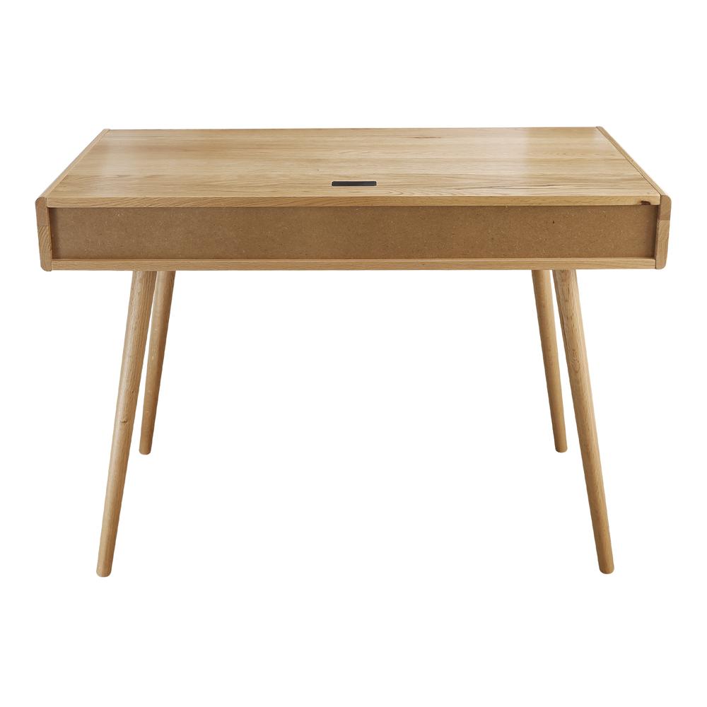 Freedom Desk with USB Ports Made of Solid American Oak. Picture 4