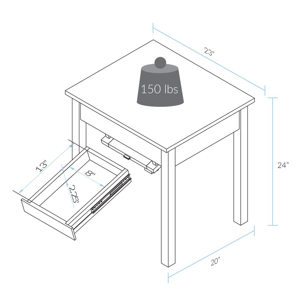 Kennedy End Table with Concealed Drawer, Concealment Furniture. Picture 9