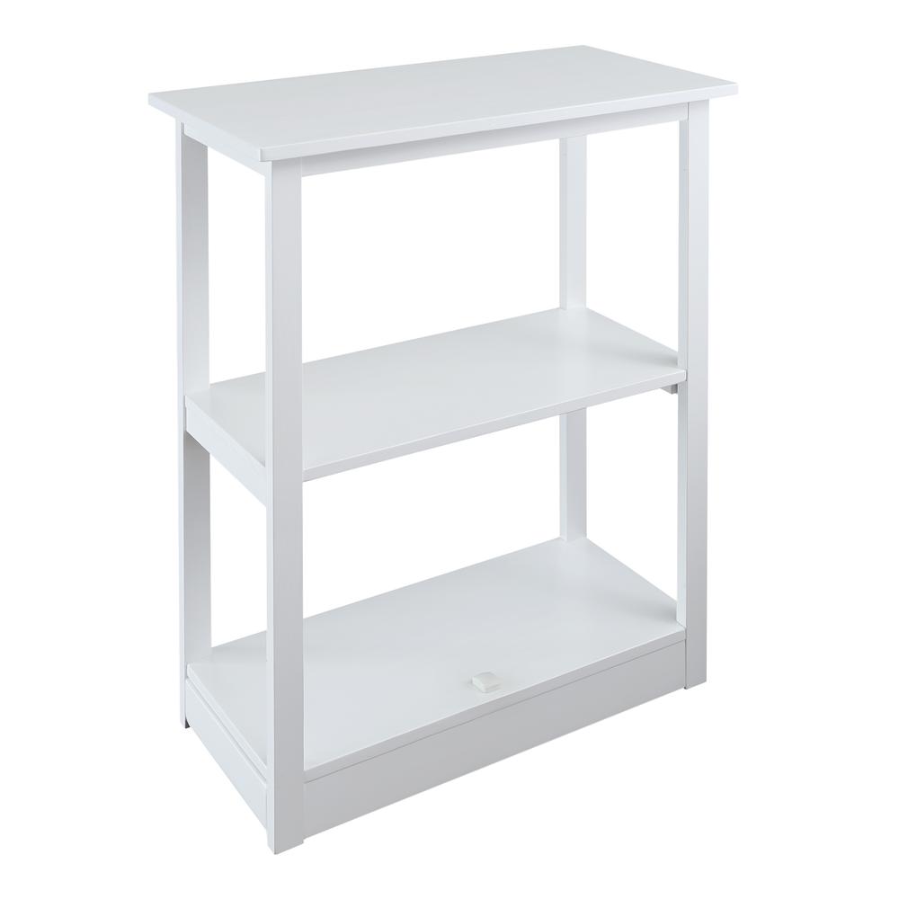 Adams 3-Shelf Bookcase with Concealed Sliding Track, Concealment Furniture. Picture 4