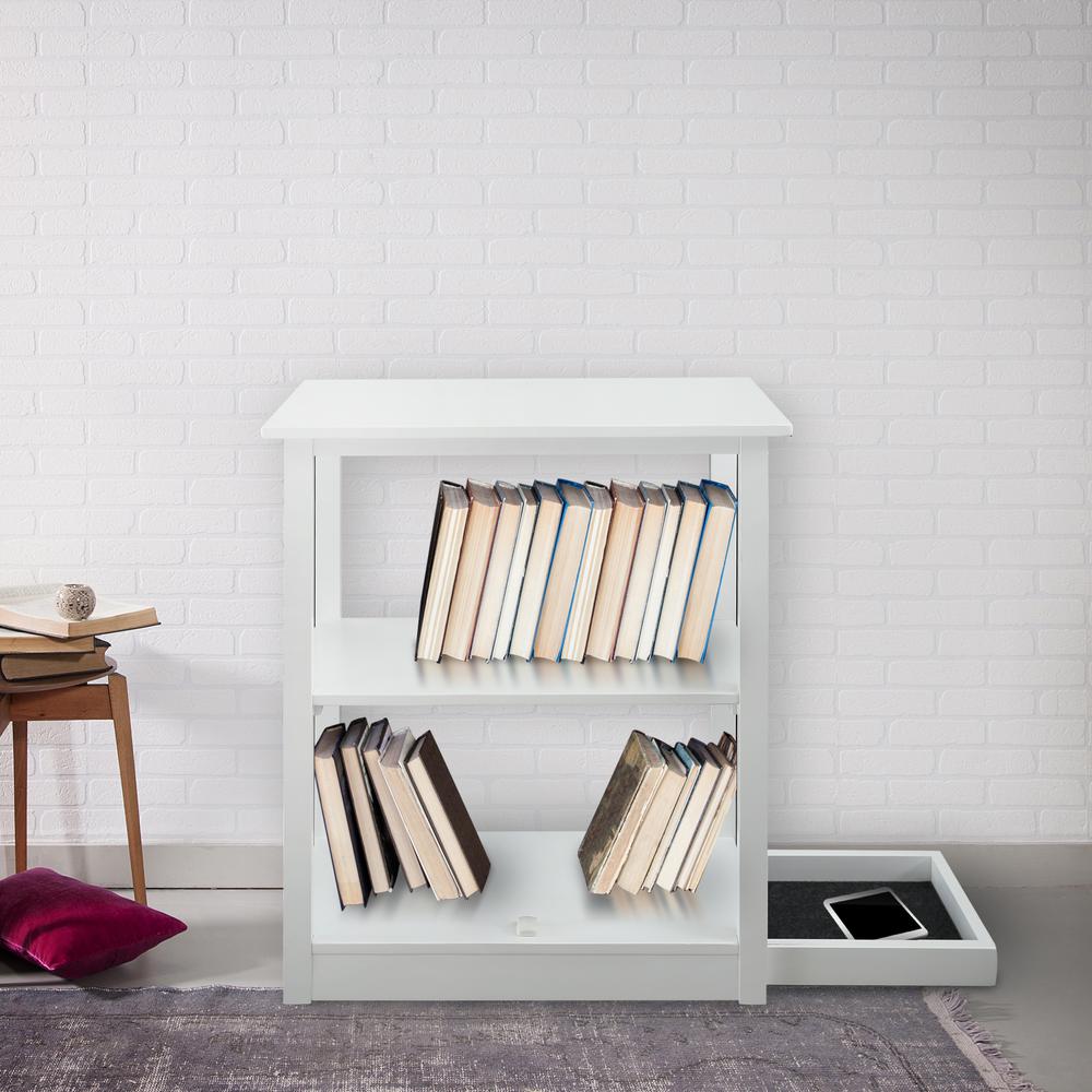 Adams 3-Shelf Bookcase with Concealed Sliding Track, Concealment Furniture. Picture 11