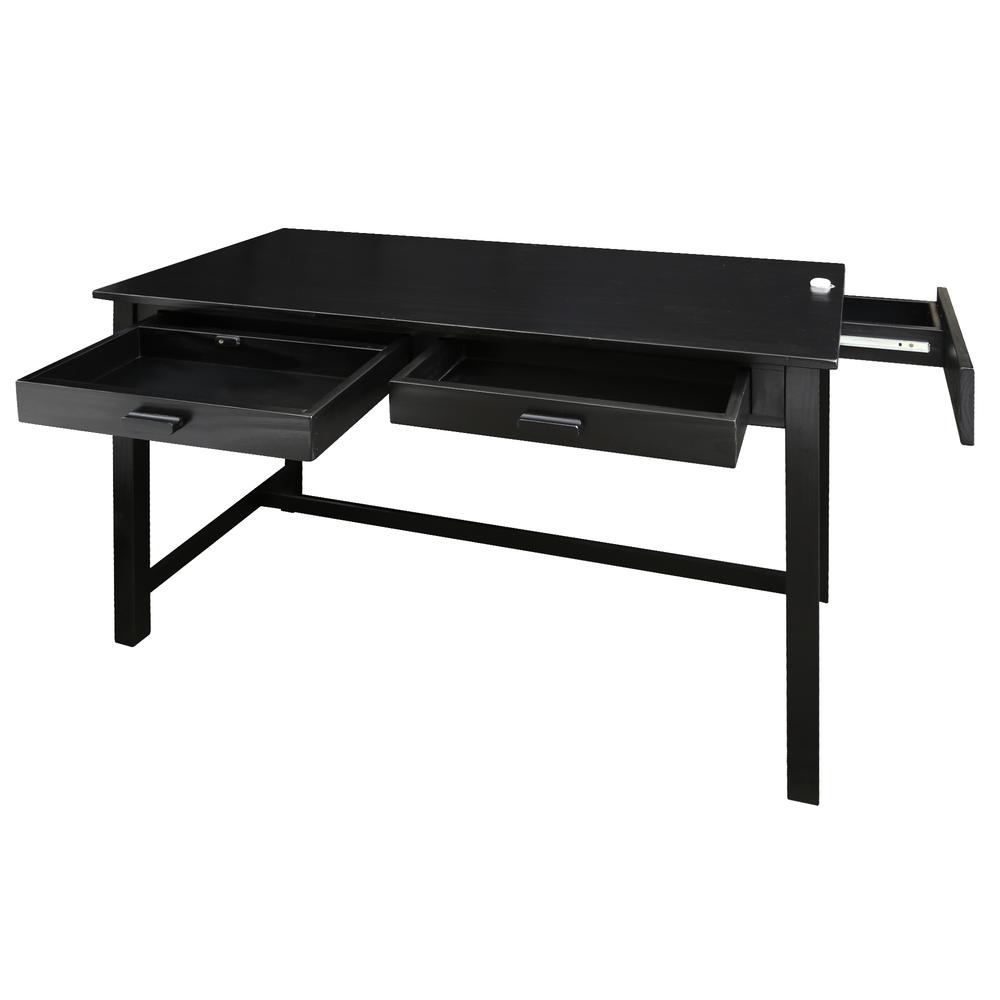 Jefferson Work Desk with Concealed Side Drawer, Concealment Furniture. Picture 6