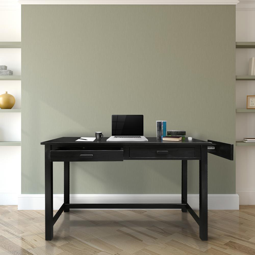 Jefferson Work Desk with Concealed Side Drawer, Concealment Furniture. Picture 10