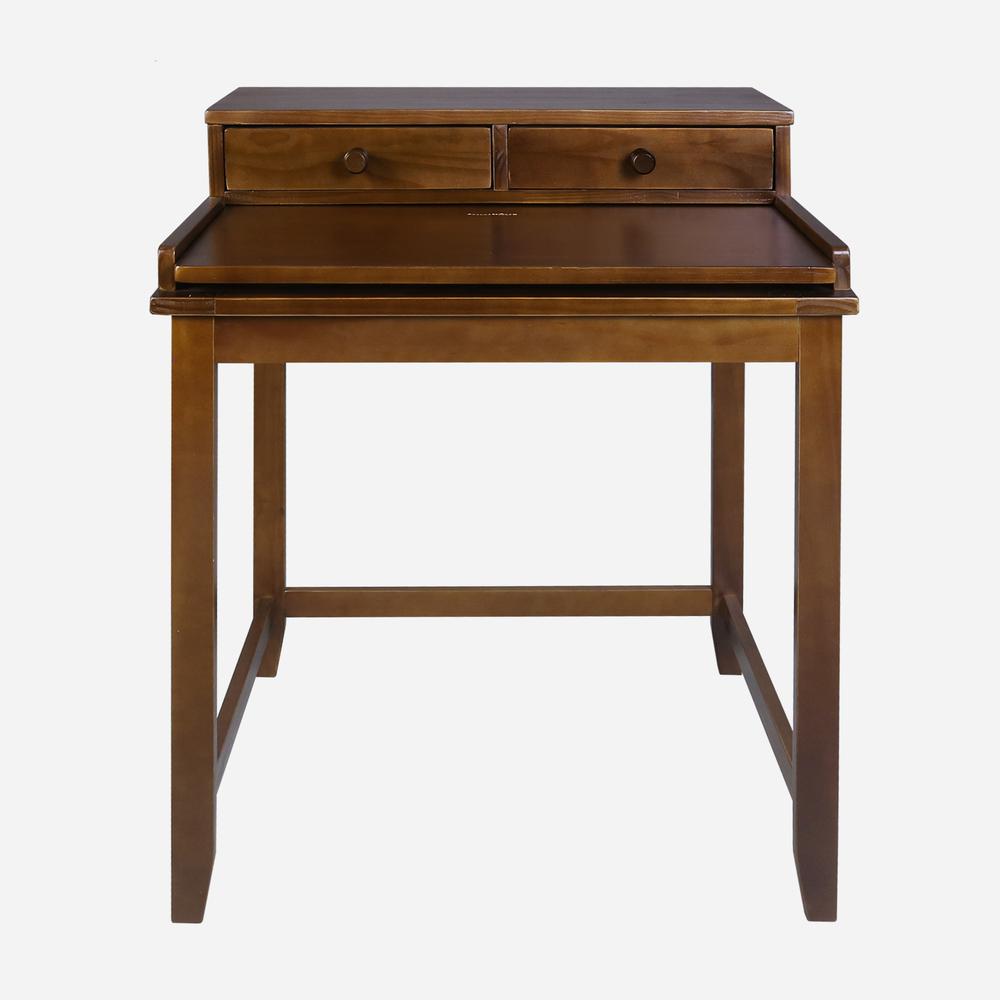 Solid Wood Home Office Computer Desk with Hutch, Pull-out tray. Picture 1