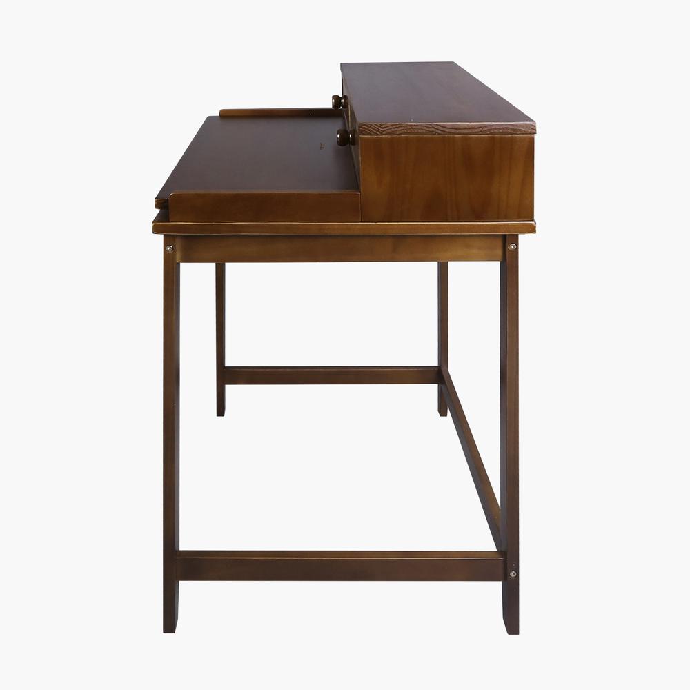 Solid Wood Home Office Computer Desk with Hutch, Pull-out tray. Picture 2