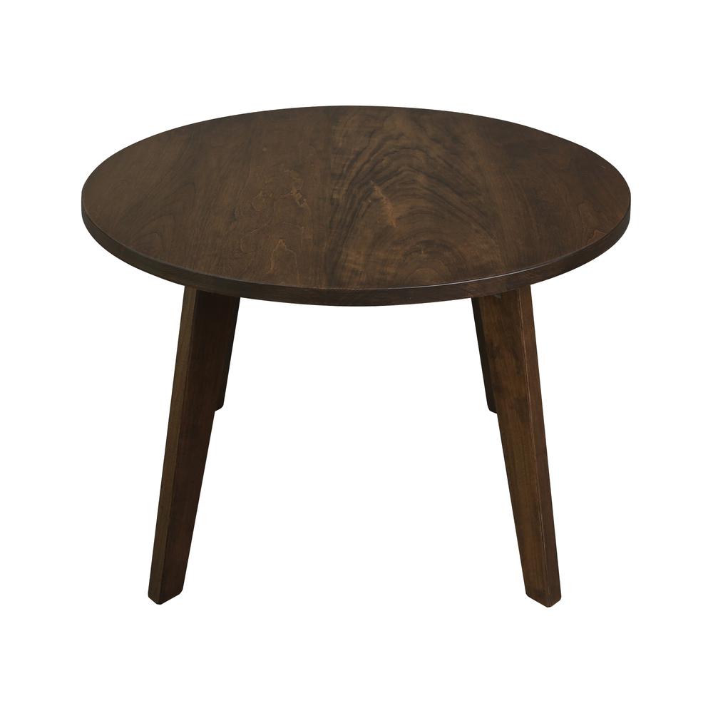 Genuine Cherry 24" Round Coffee Table - Solid American Cherry Wood - Antique Cherry. Picture 2