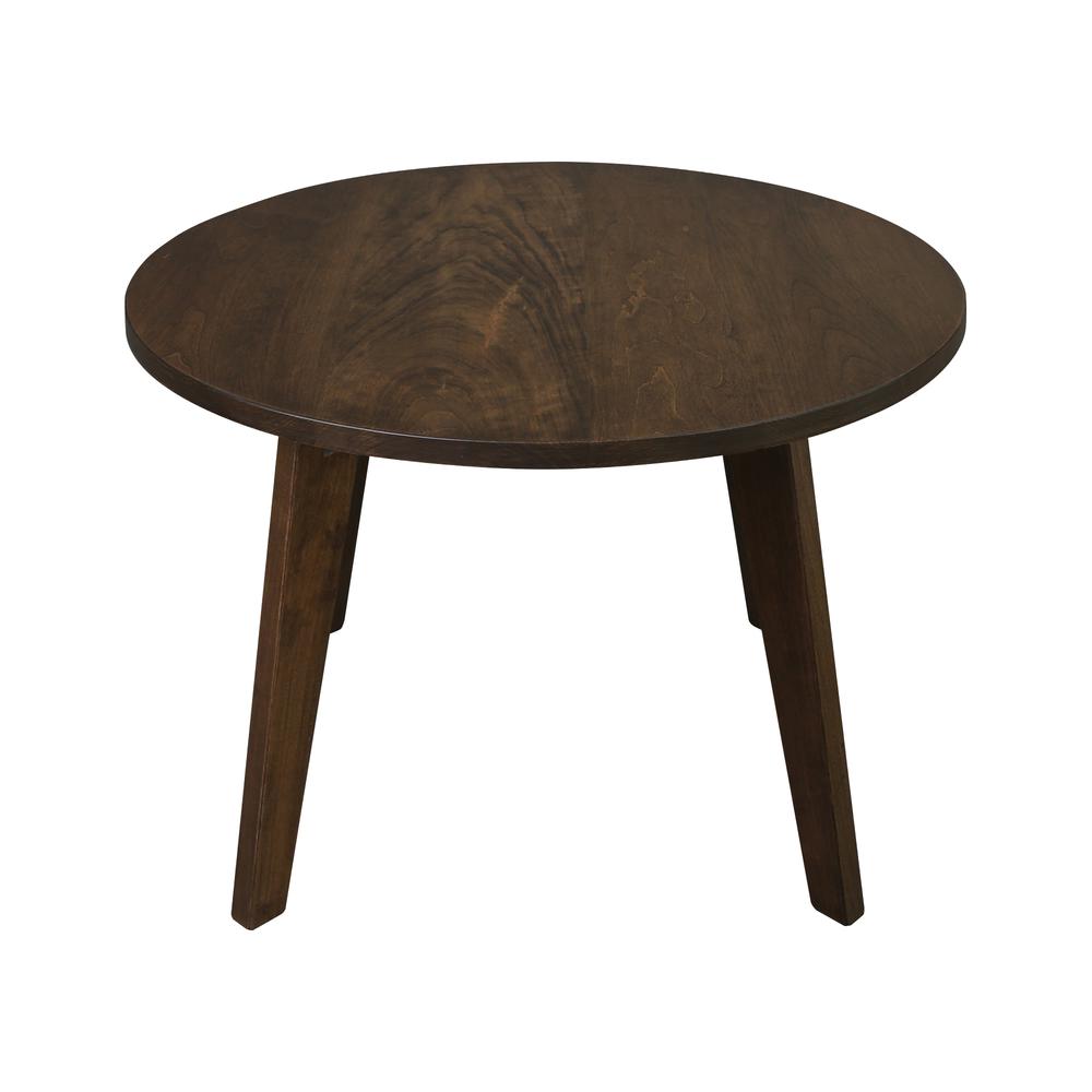 Genuine Cherry 24" Round Coffee Table - Solid American Cherry Wood - Antique Cherry. Picture 3