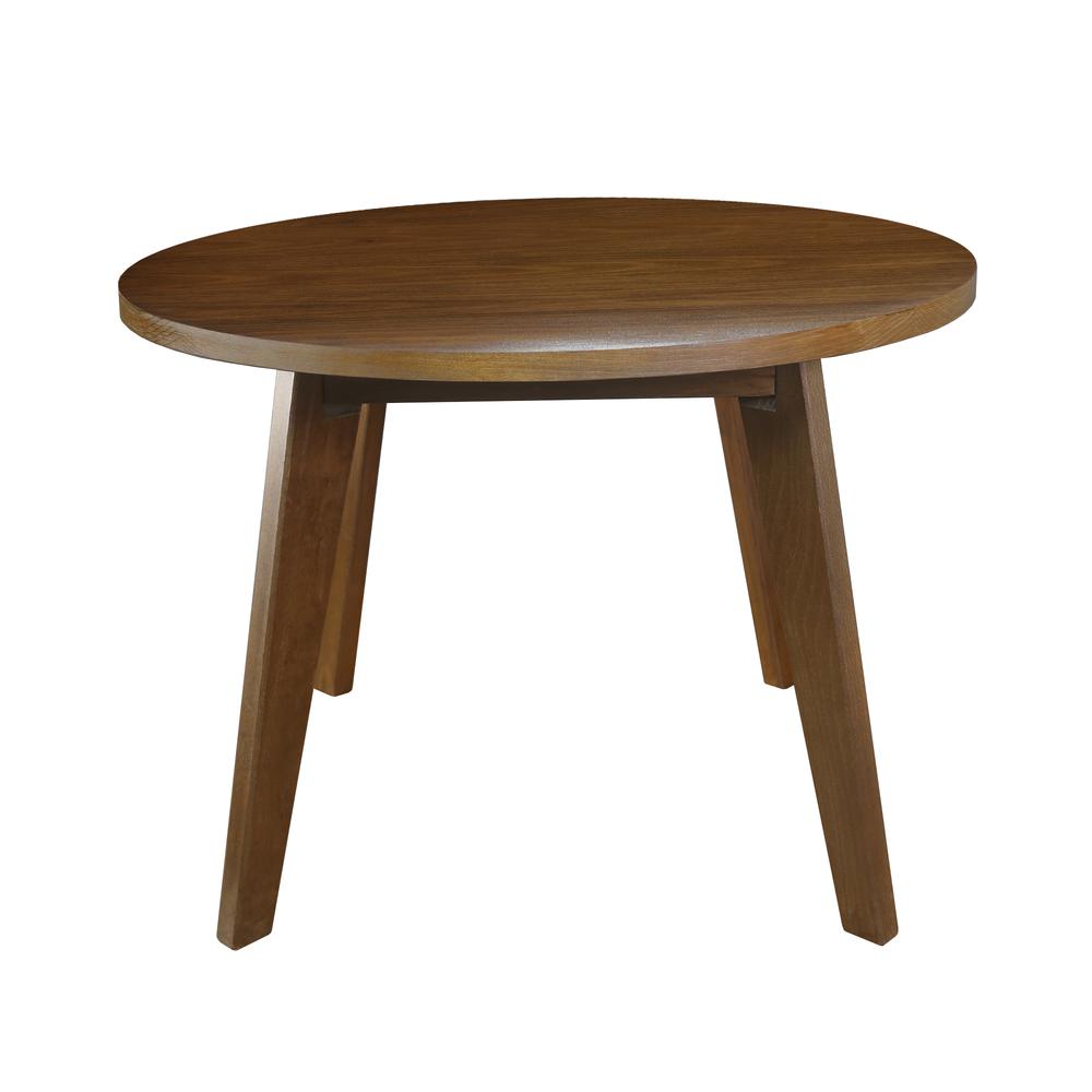 Genuine 24" Round Coffee Table with Solid American Gum - Walnut. Picture 1