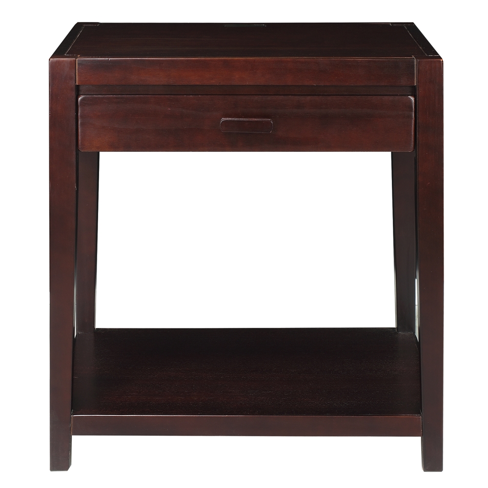 Notre Dame Night Stand with Usb Port-Espresso. Picture 1