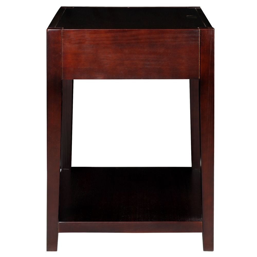 Notre Dame Night Stand with Usb Port-Espresso. Picture 2