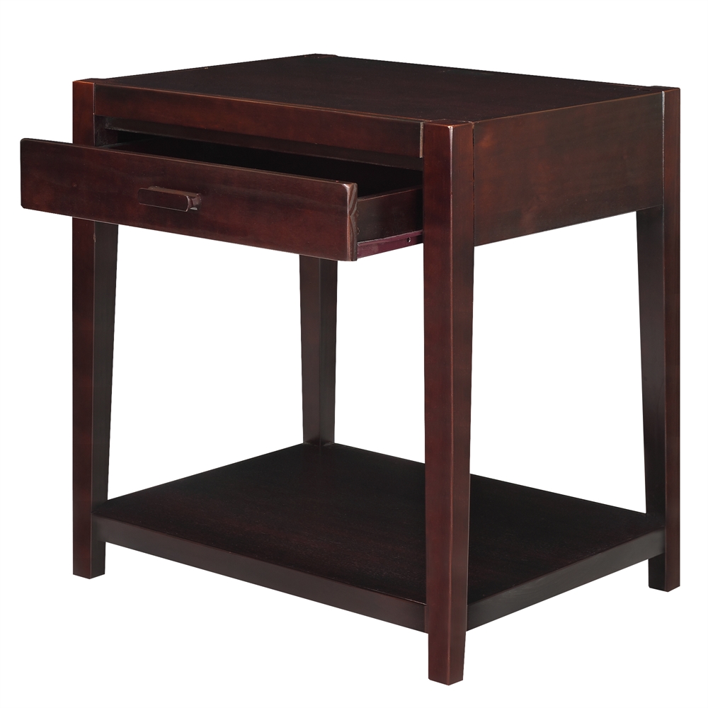 Notre Dame Night Stand with Usb Port-Espresso. Picture 4