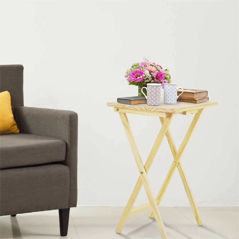 5pcs Tray Table Set-Natural. Picture 6