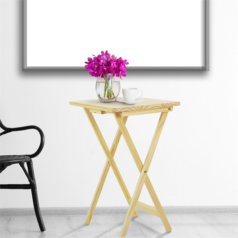 5pcs Tray Table Set-Natural. Picture 7