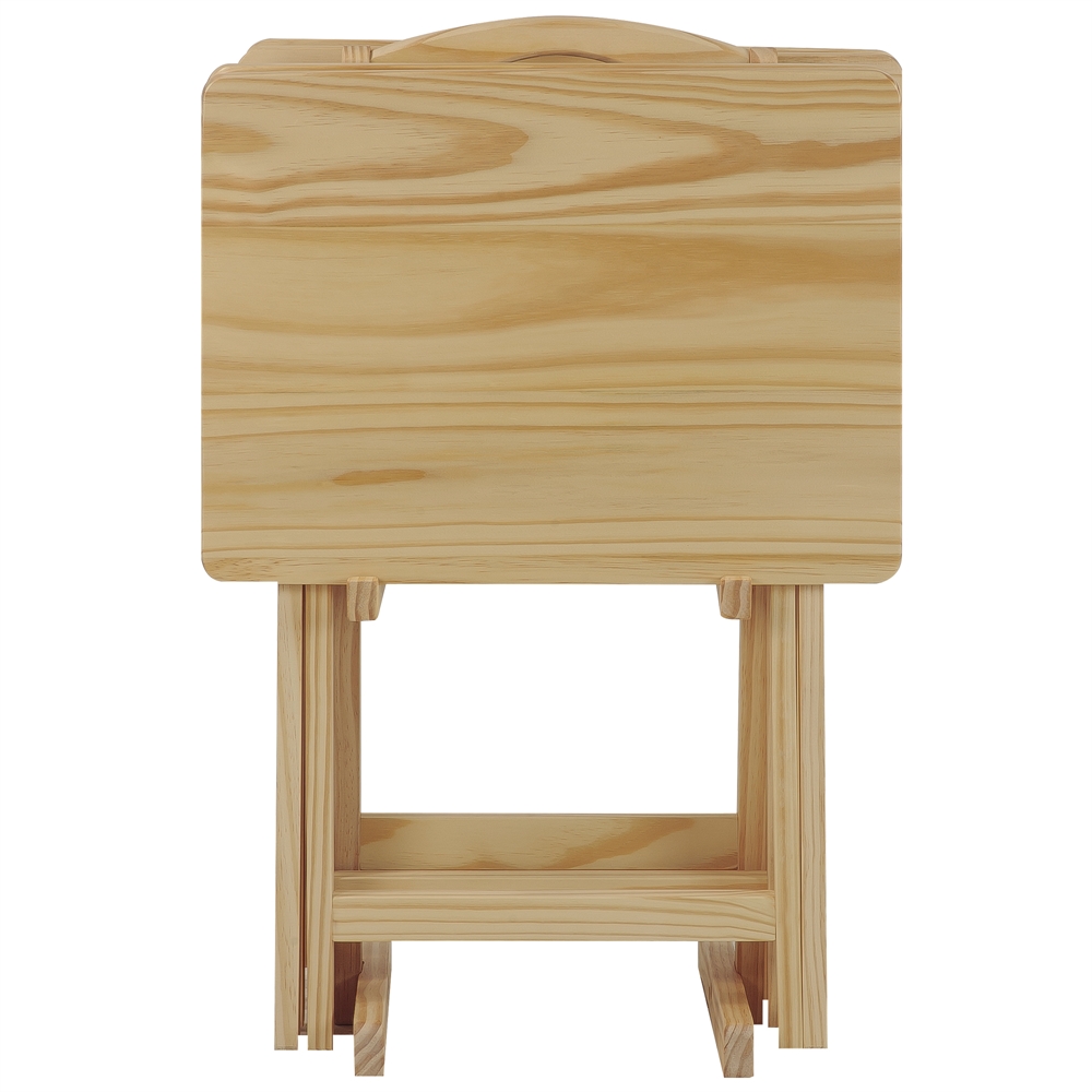 5pcs Tray Table Set-Natural. Picture 3