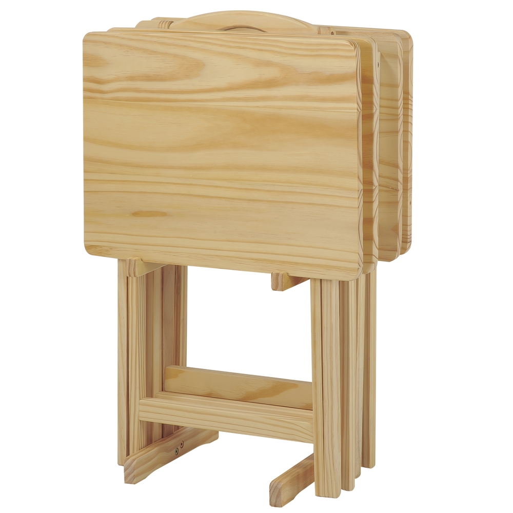 5pcs Tray Table Set-Natural. Picture 4