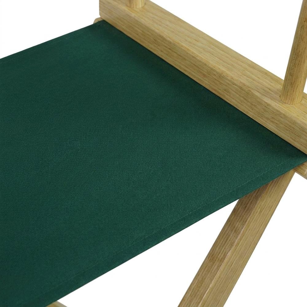 Green Extra-Wide Director's Chair, Natural Frame, 30-Inch Bar Height. Picture 5