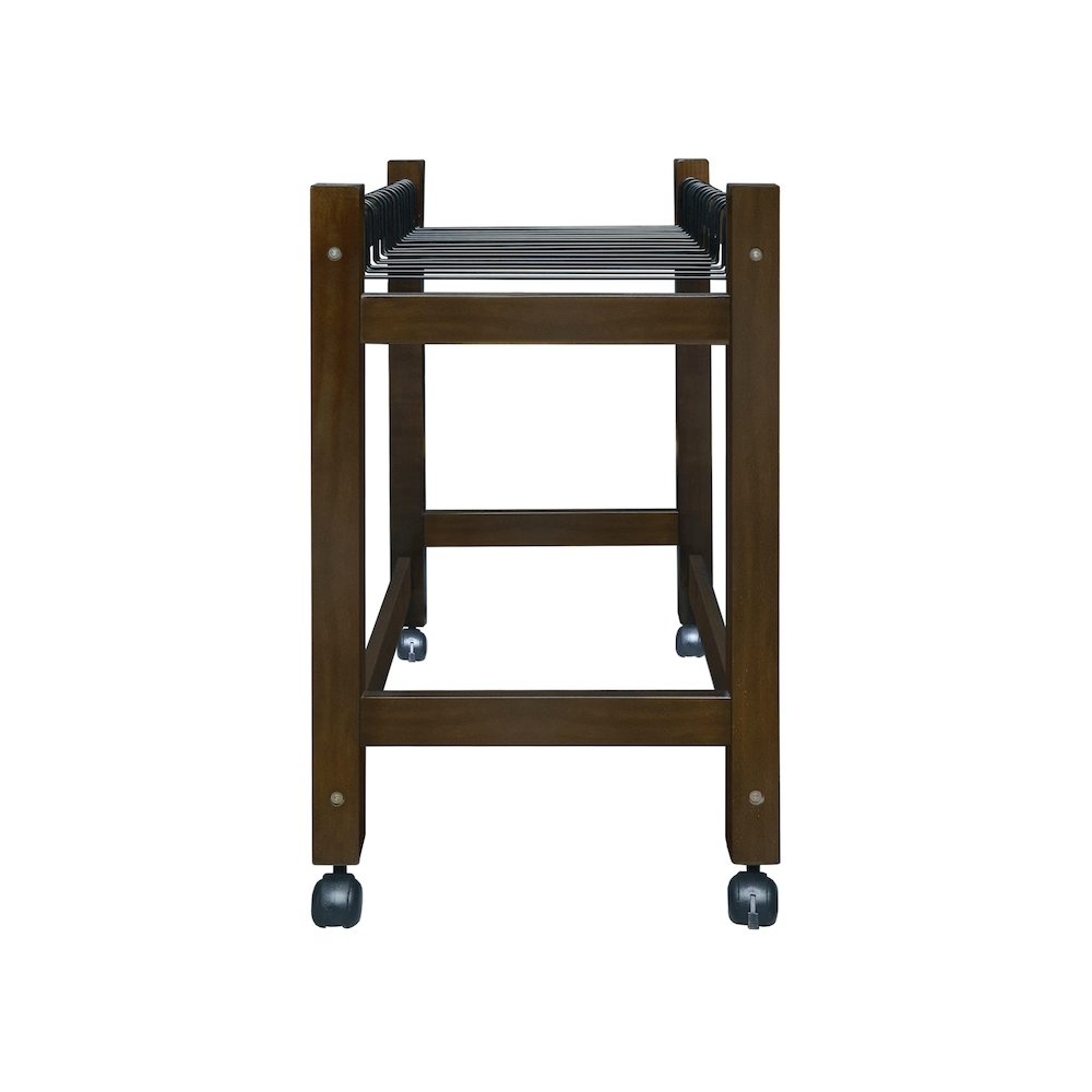 Wooden Rolling Pants Trolley with 16 Hangers. Picture 2