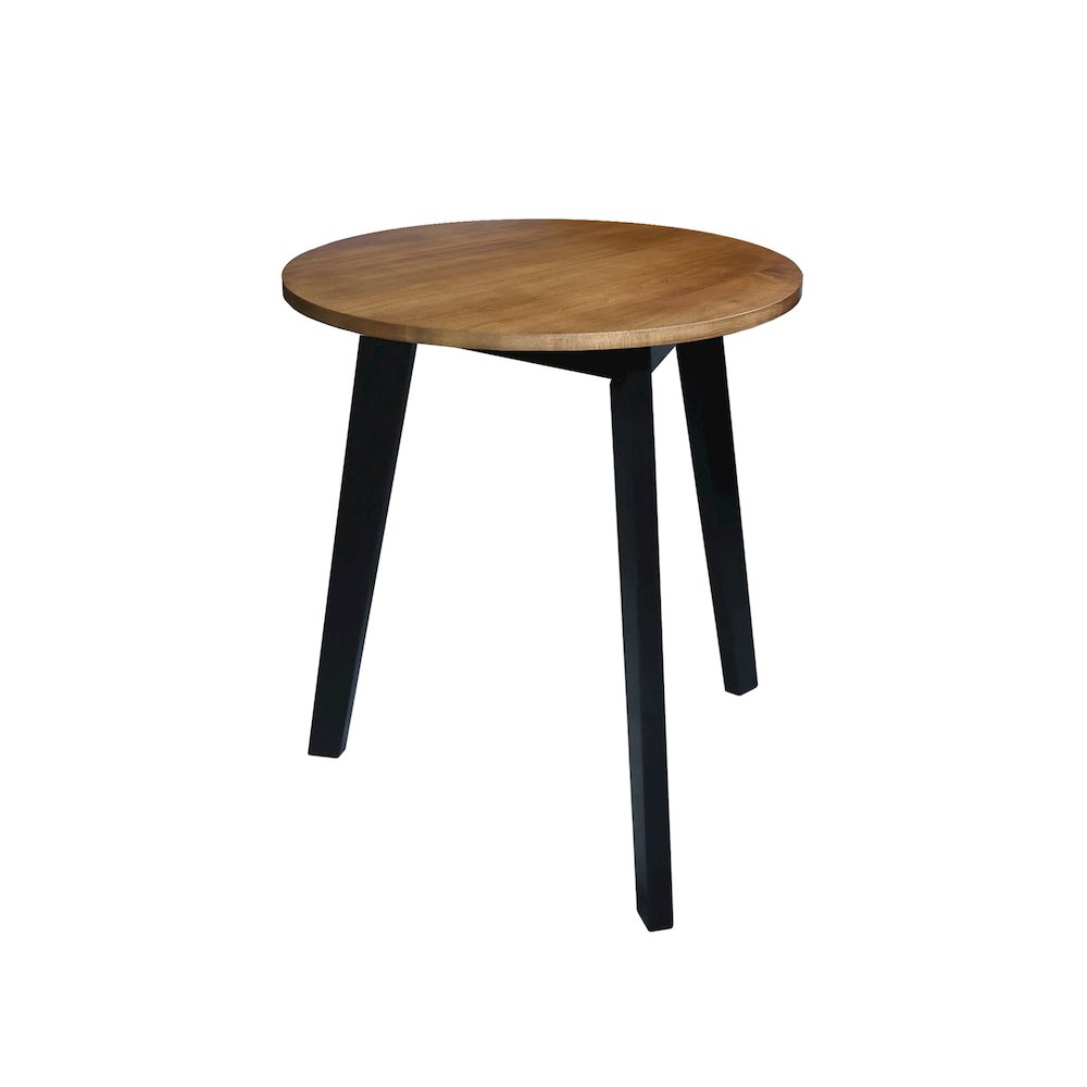 Three-Legged Round Side Modern Table with Solid American Hardwood Top. Picture 4
