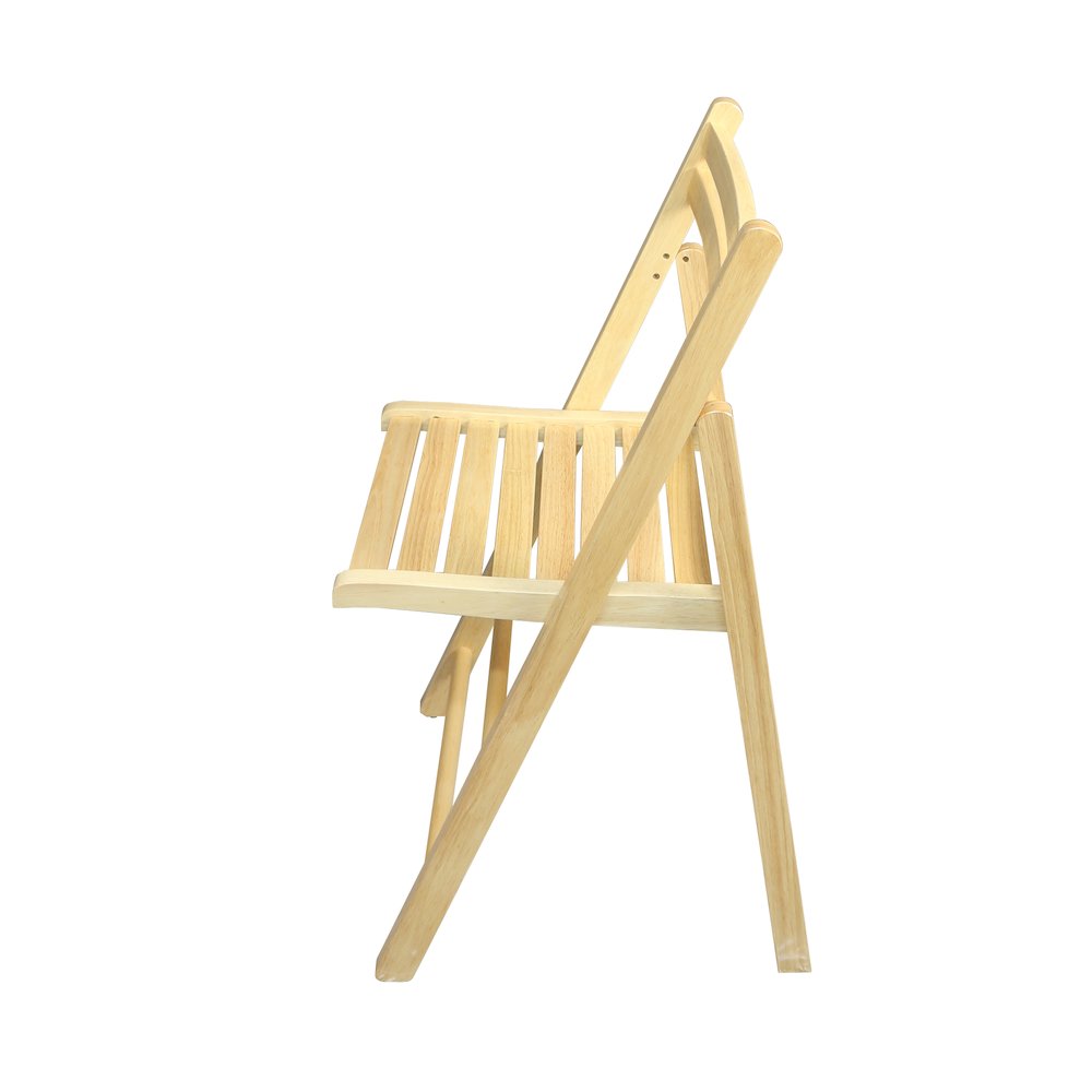 Casual Home Wooden Folding Chairs 2-Pcs Set - Natural. Picture 5