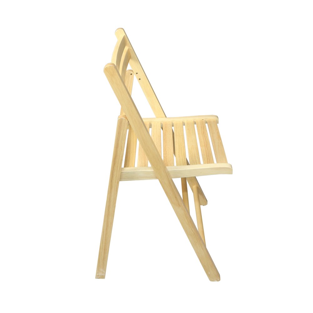 Casual Home Wooden Folding Chairs 2-Pcs Set - Natural. Picture 4