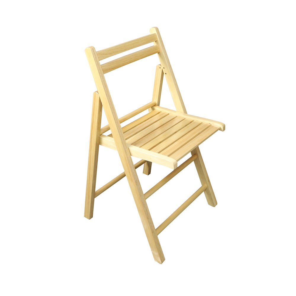 Casual Home Wooden Folding Chairs 2-Pcs Set - Natural. Picture 11