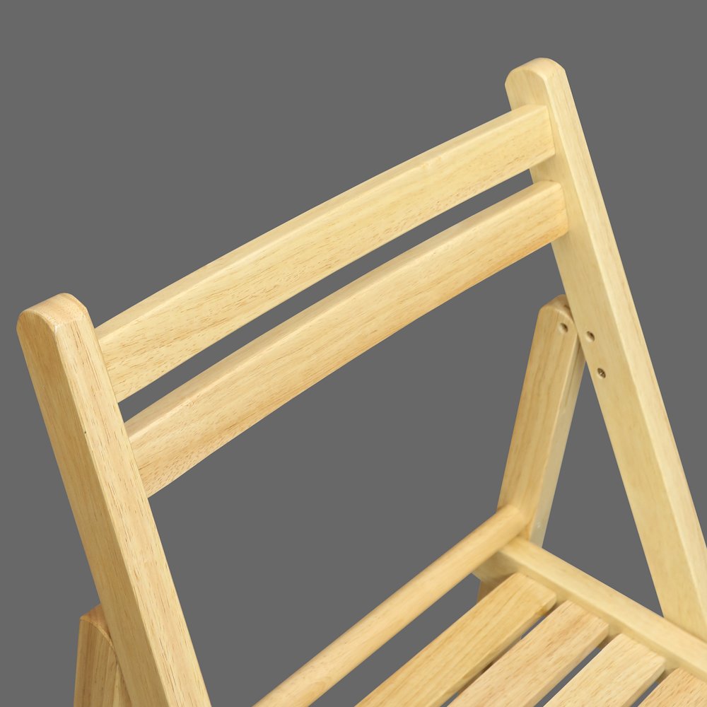 Casual Home Wooden Folding Chairs 2-Pcs Set - Natural. Picture 8